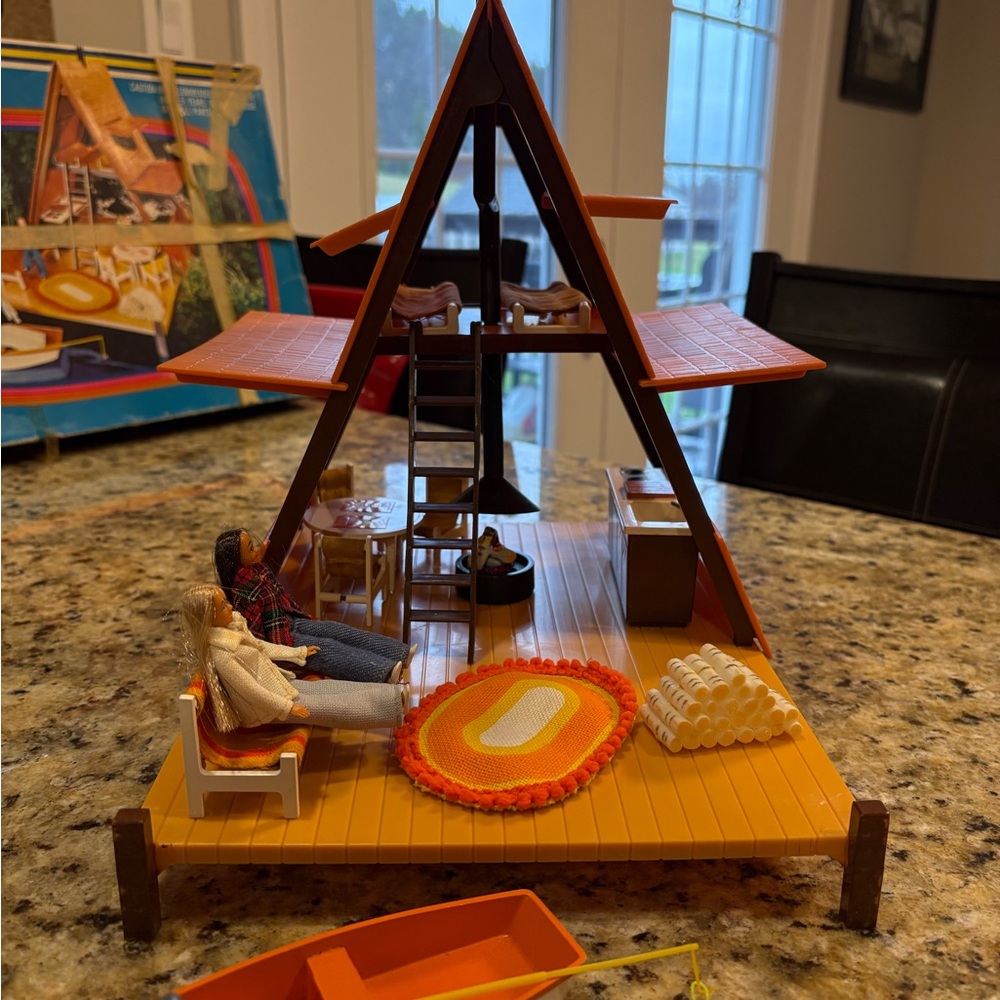Vintage Marx Toys The Mountain House A Frame Playset - 1975